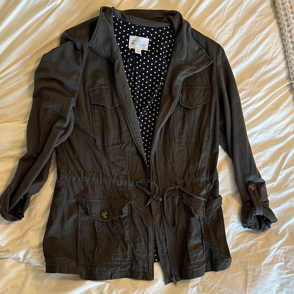 Market & Spruce Dark Utility Jacket